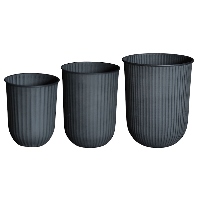 Out Stripe Krukor 3-pack, Svart