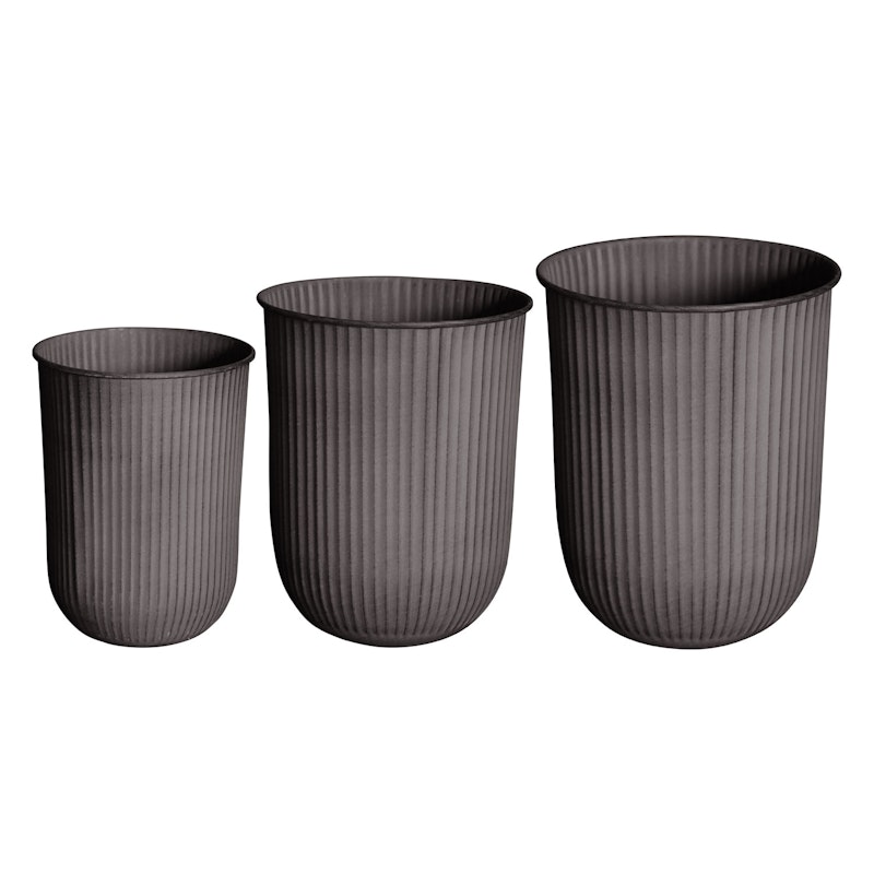 Out Stripe Krukor 3-pack, Brun