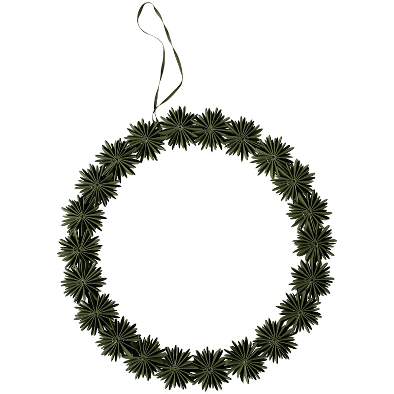 Paper Flake Krans 35 cm, Grön