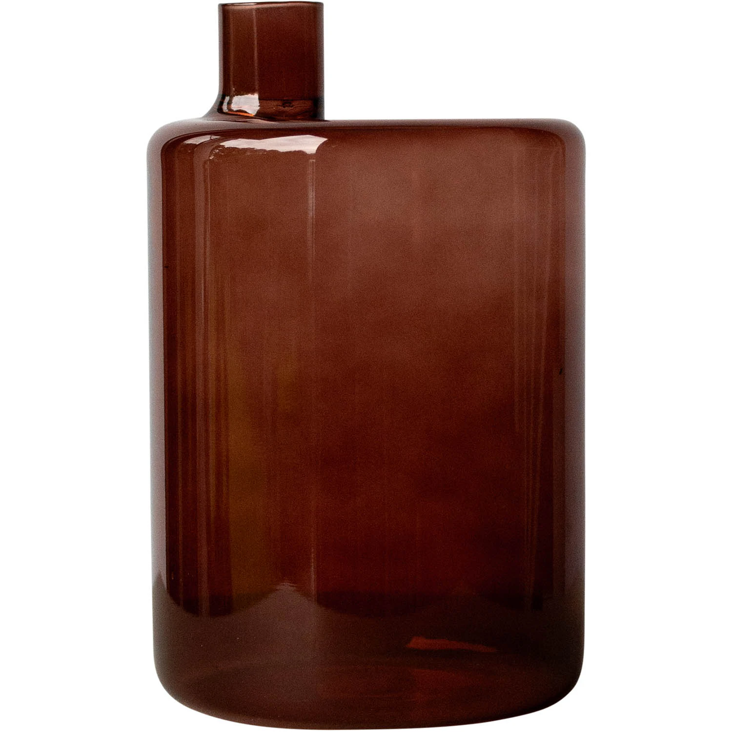 Dbkd Pipe Vas 21 Cm M&ouml;rk - Vaser Glas R&ouml;d