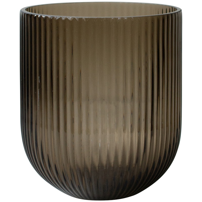 Simple Stripe Vas 18 cm, Brun