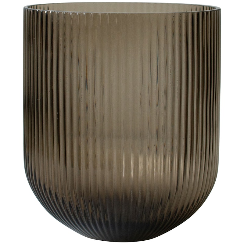 Simple Stripe Vas 22 cm, Brun