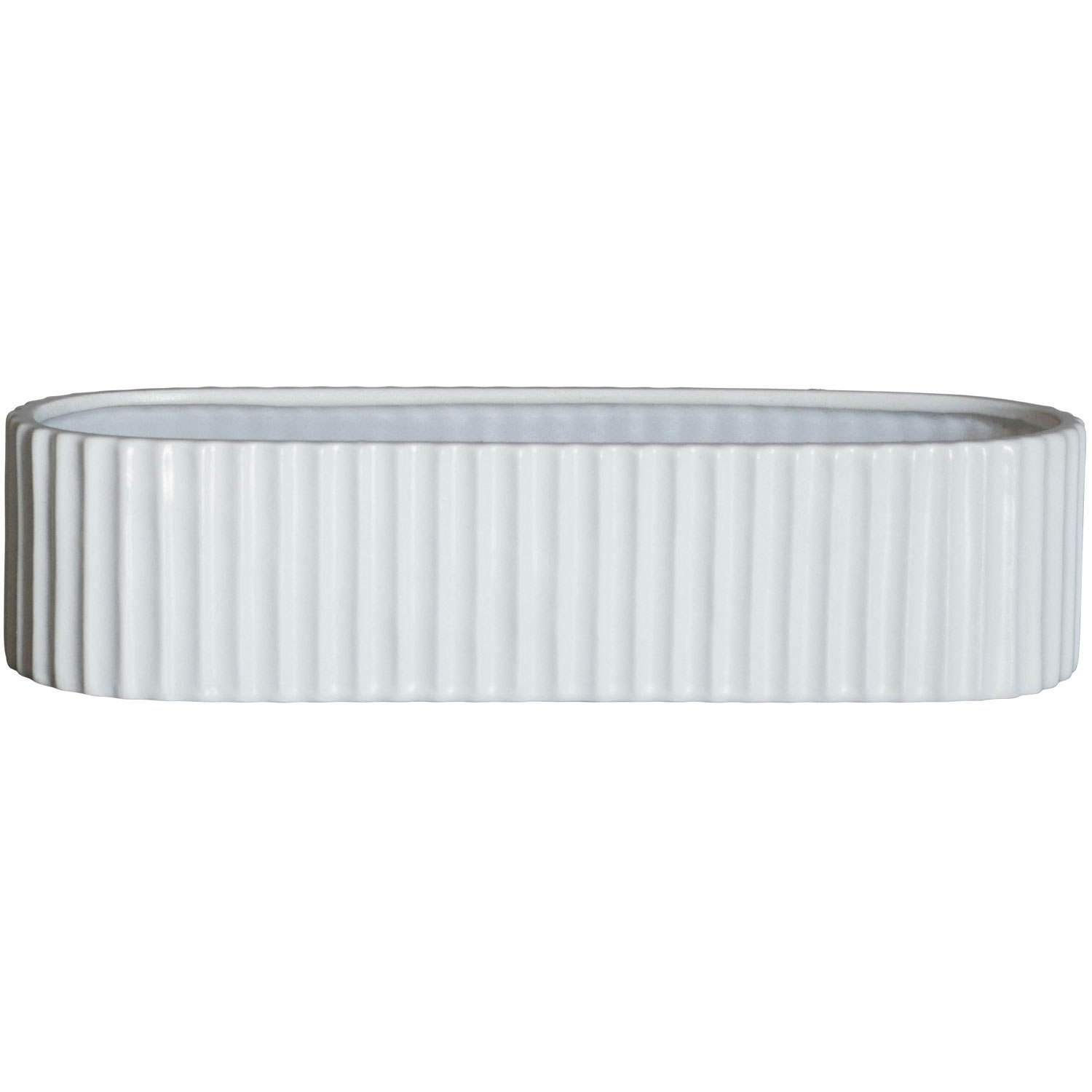Dbkd Stripe Adventsljusstake 30 Cm - Kalenderljus & Ljusstakar Keramik Shiny White