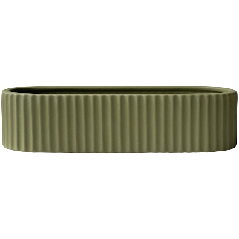 Stripe Adventsljusstake 30 cm, Grön