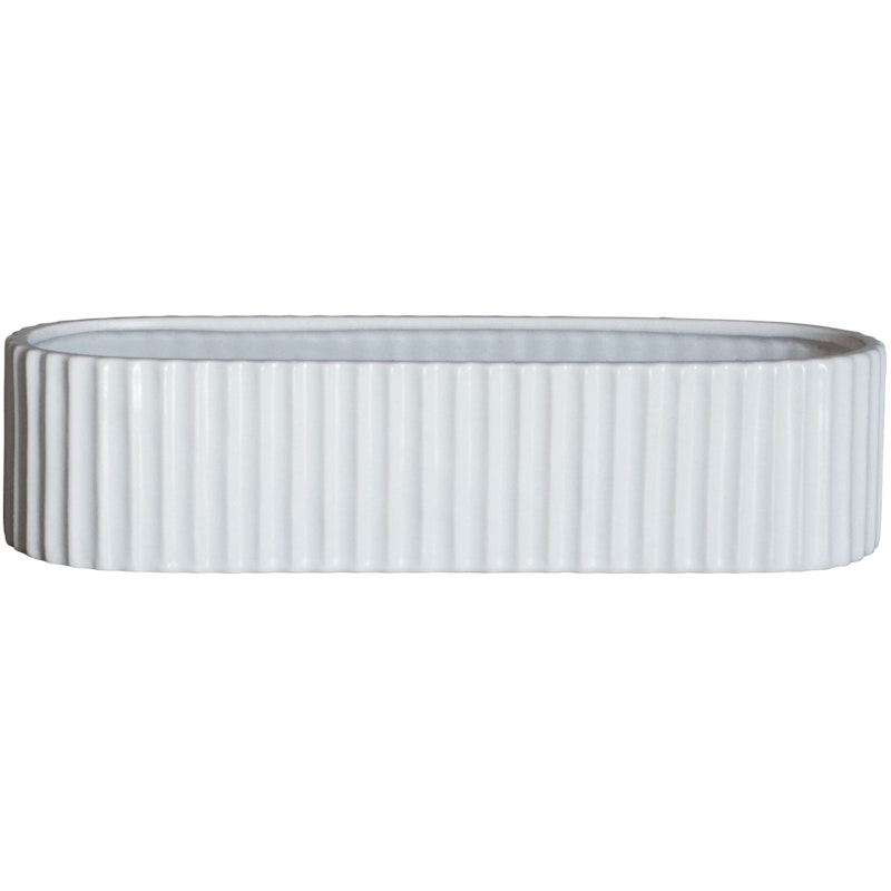 Stripe Adventsljusstake 30 cm, Shiny White