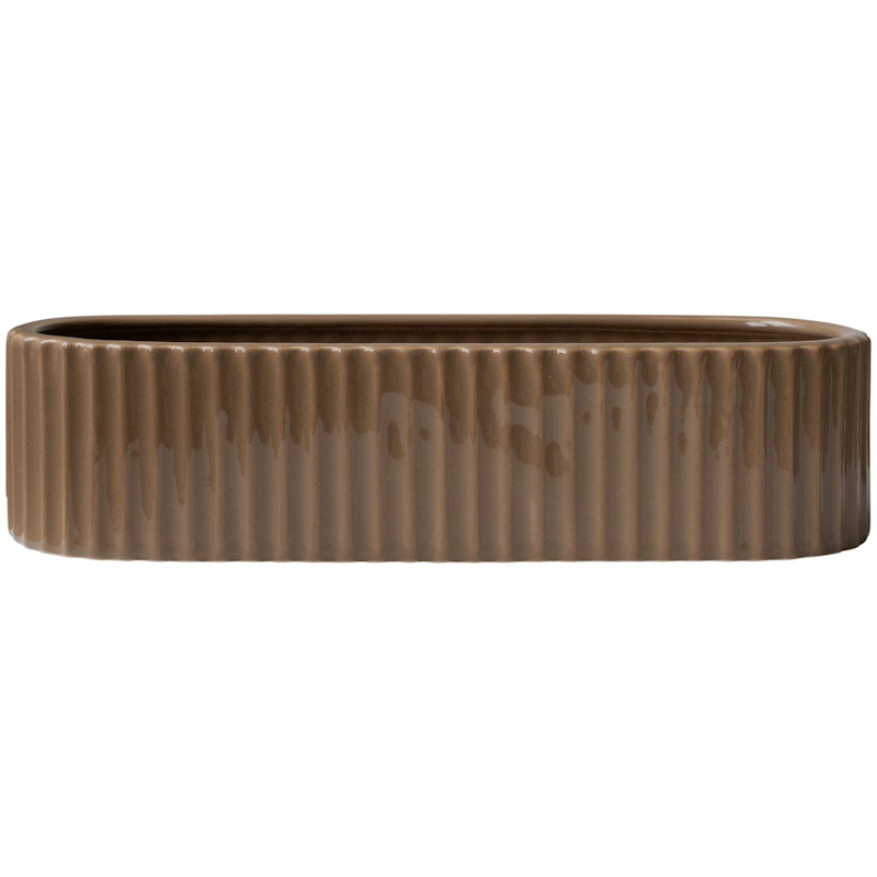 Stripe Adventsljusstake 30 cm, Nougat