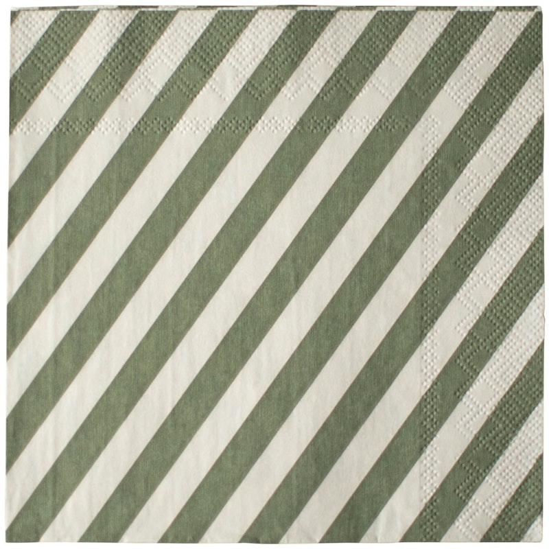 Stripe Servetter 2-pack, Grön
