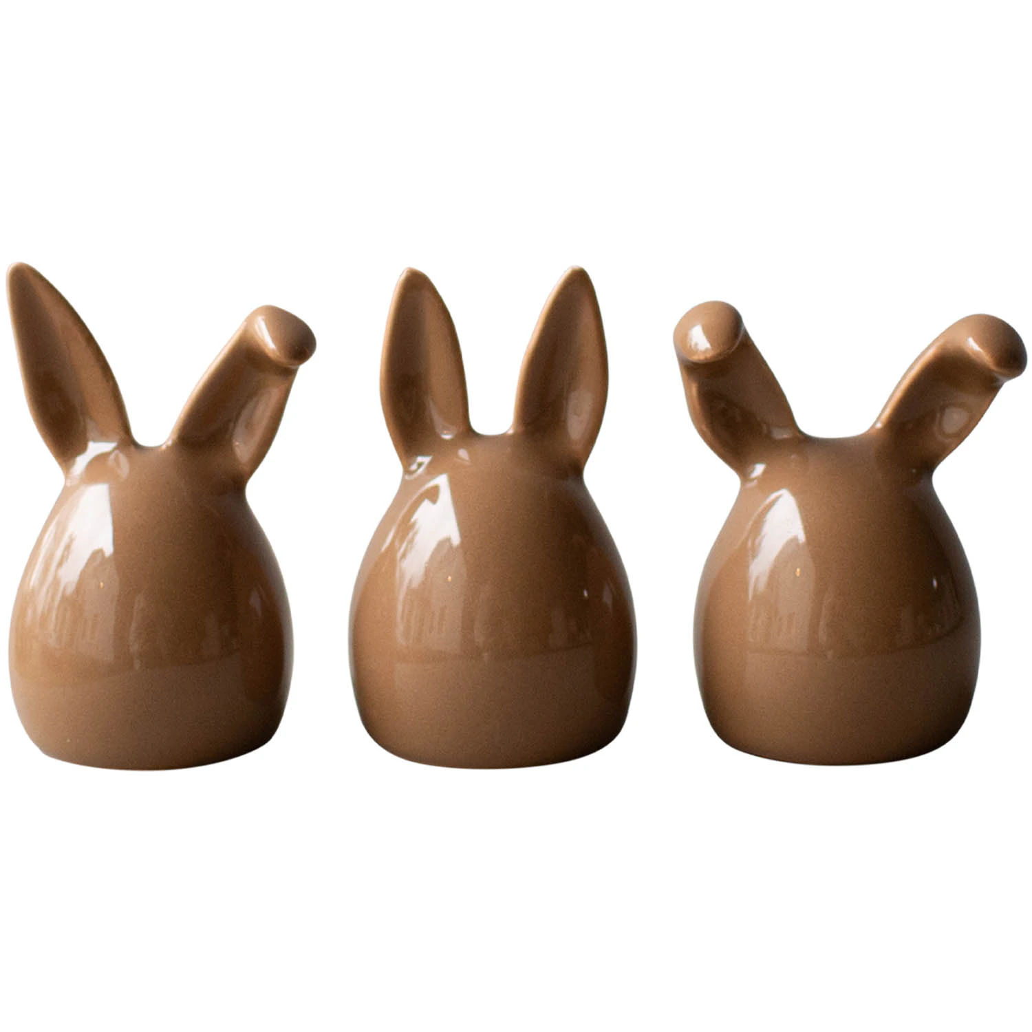 Dbkd Tripltes Dekoration 3-pack - Påskdekorationer Keramik Shiny Nougat