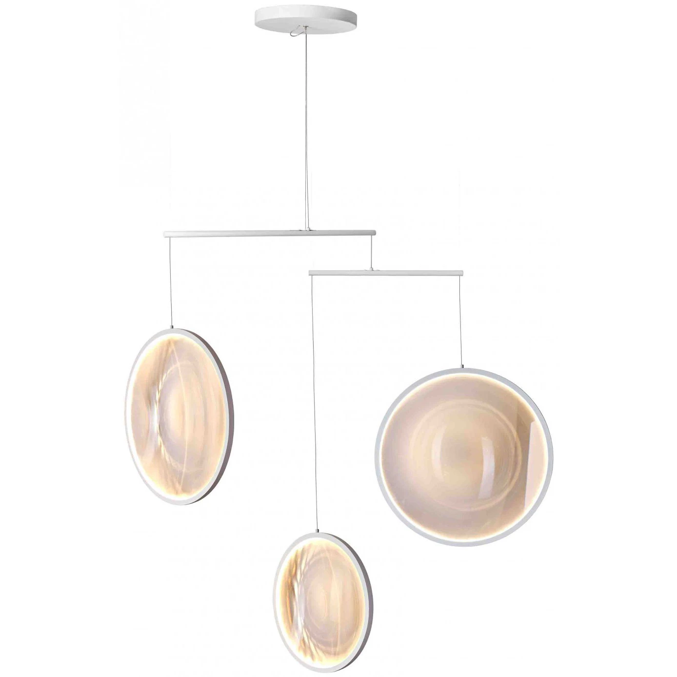 Dcwéditions Focus X3 Ljuskrona - Pendellampor Aluminium Mattvit