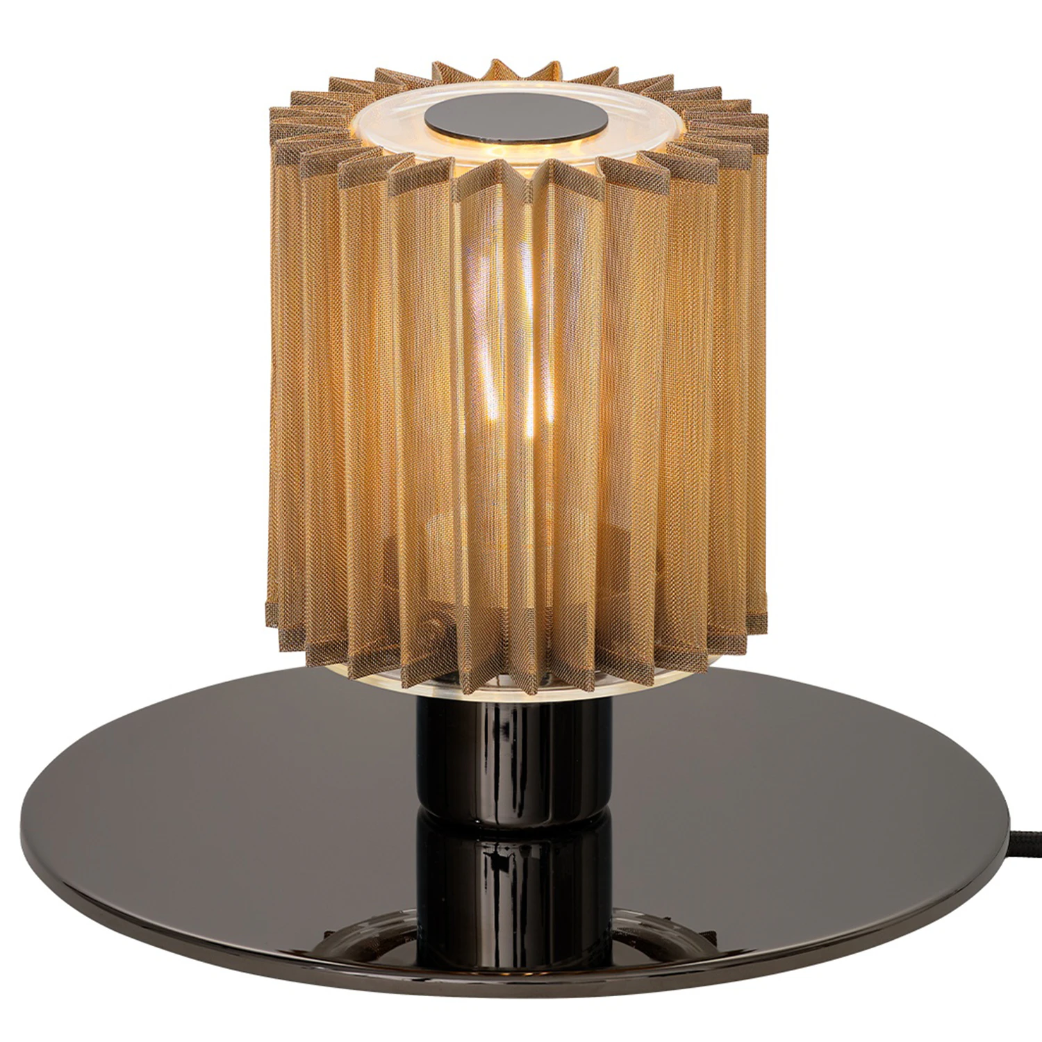 Dcw&eacute;ditions In The Sun 220 Bordslampa / Guld Mesh - Bordslampor St&aring;l Svart