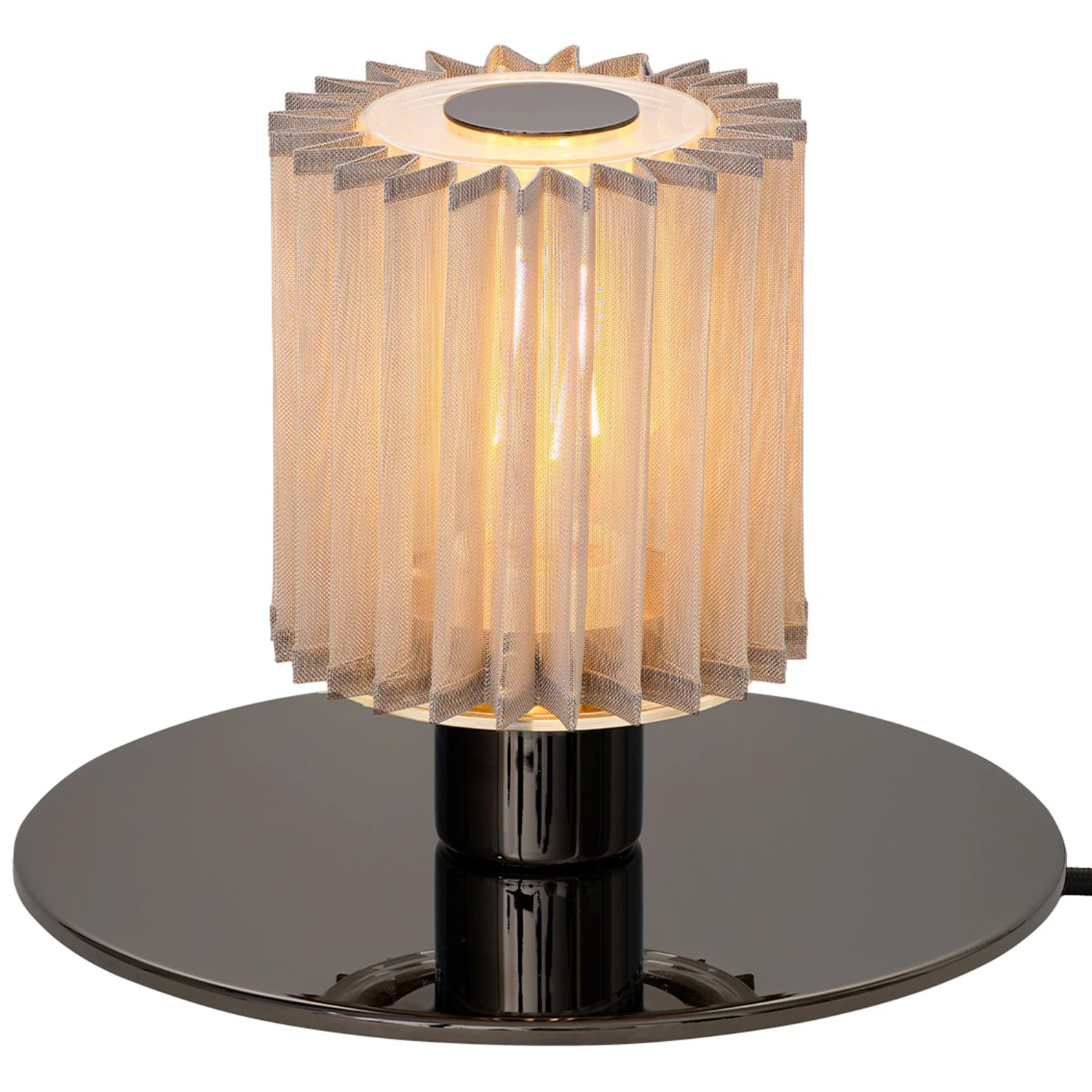Dcw&eacute;ditions In The Sun 220 Bordslampa / Silvrigt Mesh - Bordslampor St&aring;l Svart