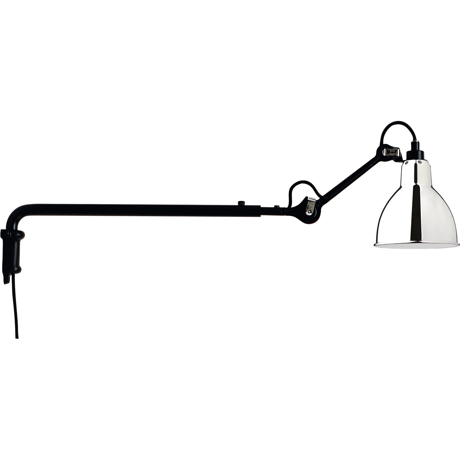 Dcwéditions La Lampe Gras N°203 Vägglampa / Krom - Vägglampor Stål Svart