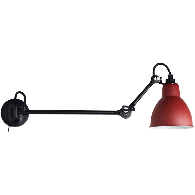 Lampe Gras N°204 L40 SW Vägglampa, Röd