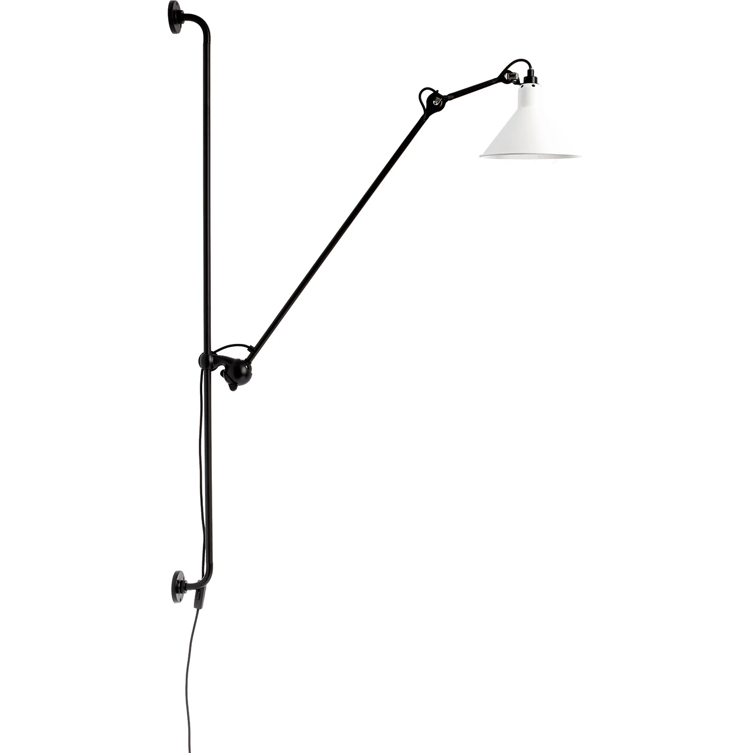 Dcw&eacute;ditions Lampe Gras N&deg;214 V&auml;gglampa / Vit - V&auml;gglampor St&aring;l Svart