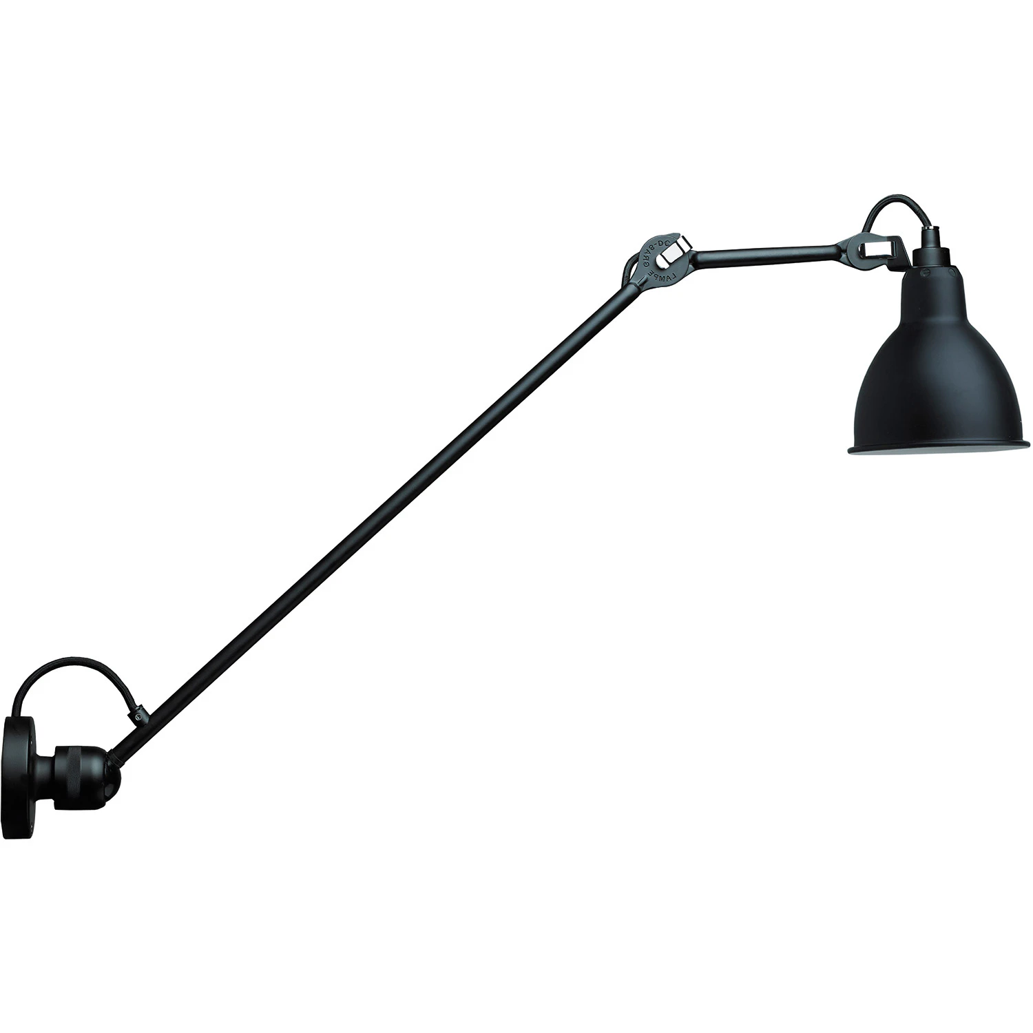 Dcw&eacute;ditions La Lampe Gras N&deg;304 V&auml;gglampa L60 - V&auml;gglampor St&aring;l Svart