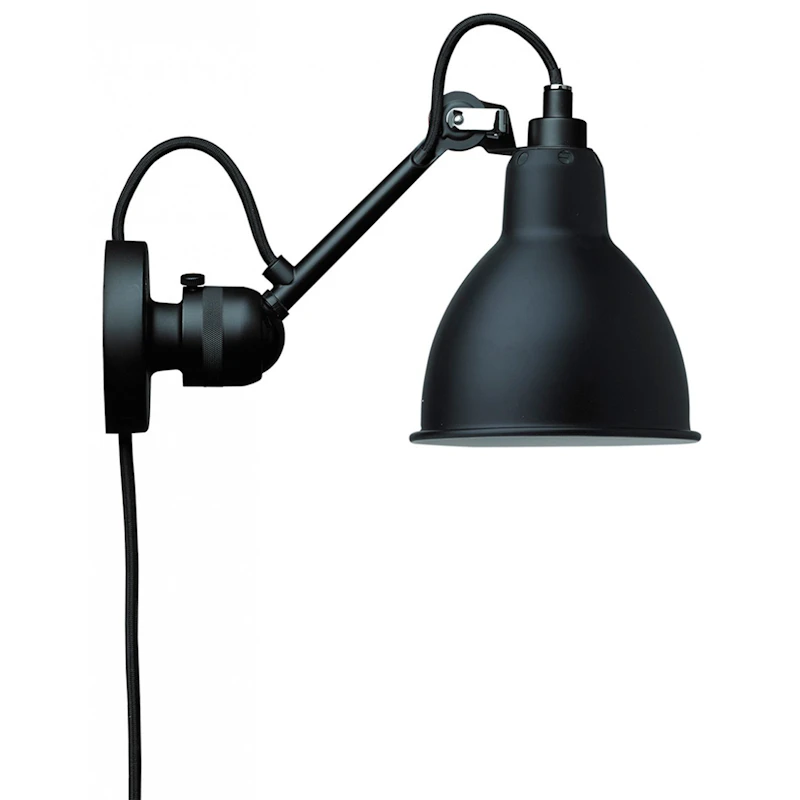 La Lampe Gras N°304 Vägglampa Med Sladd, Svart