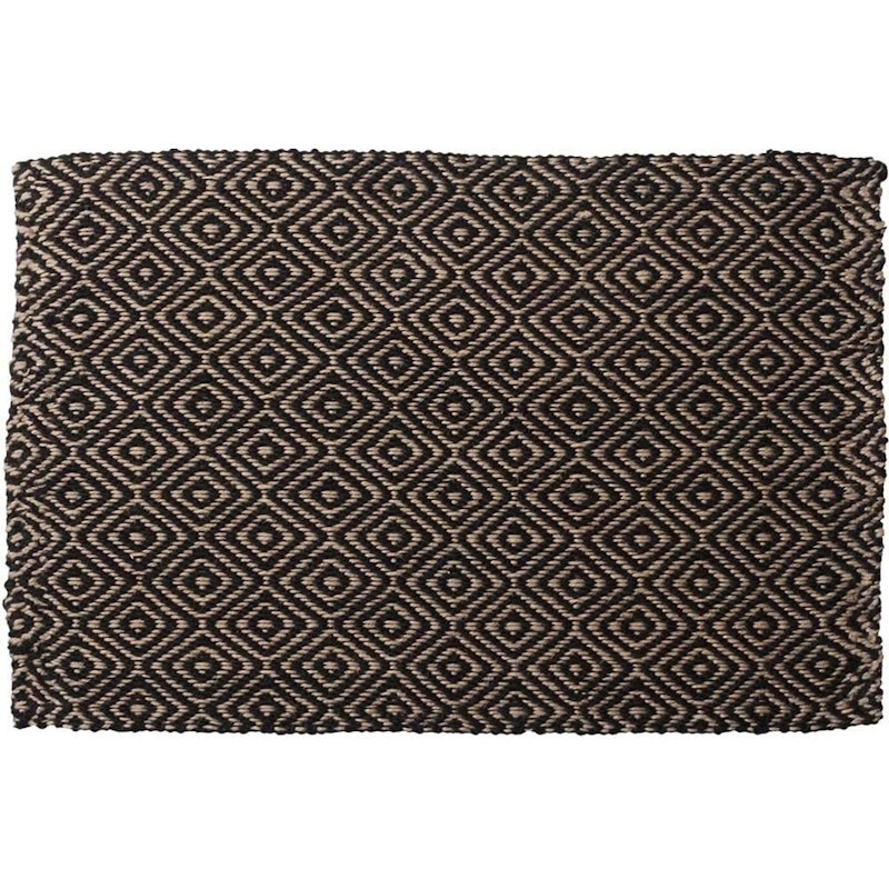 Gåsöga Matta 60x90 cm, Svart / Natur
