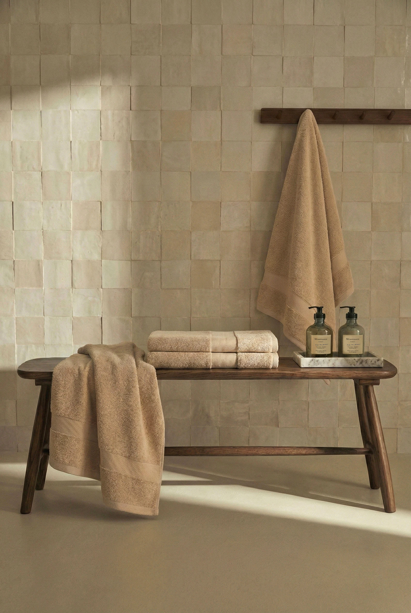 Decotique Alva Handduksset 50x70 + 70x140 Cm 8-pack, sand från Decotique, bild 4