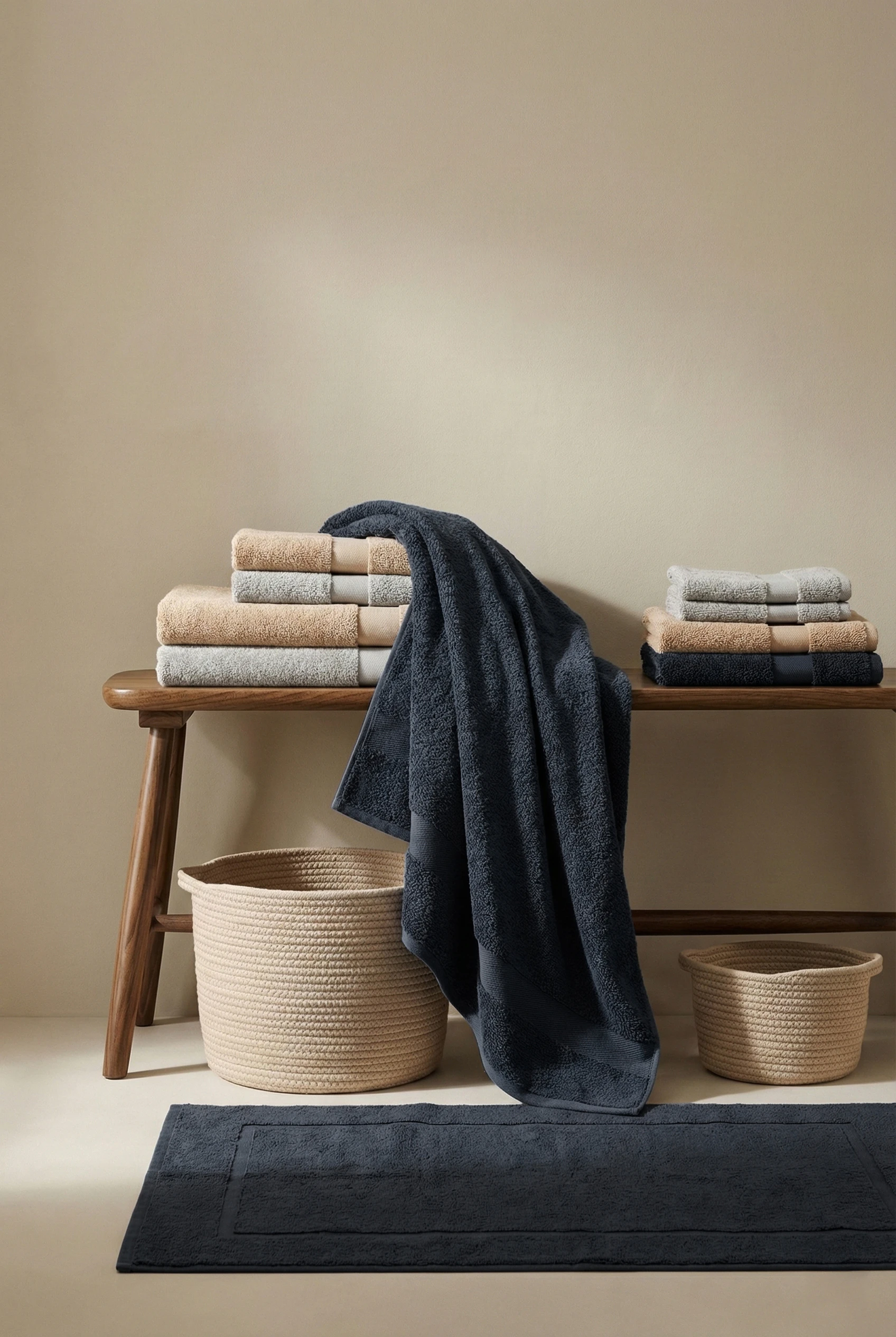 Decotique Alva Handduksset 50x70 + 70x140 Cm 8-pack, sand från Decotique, bild 2