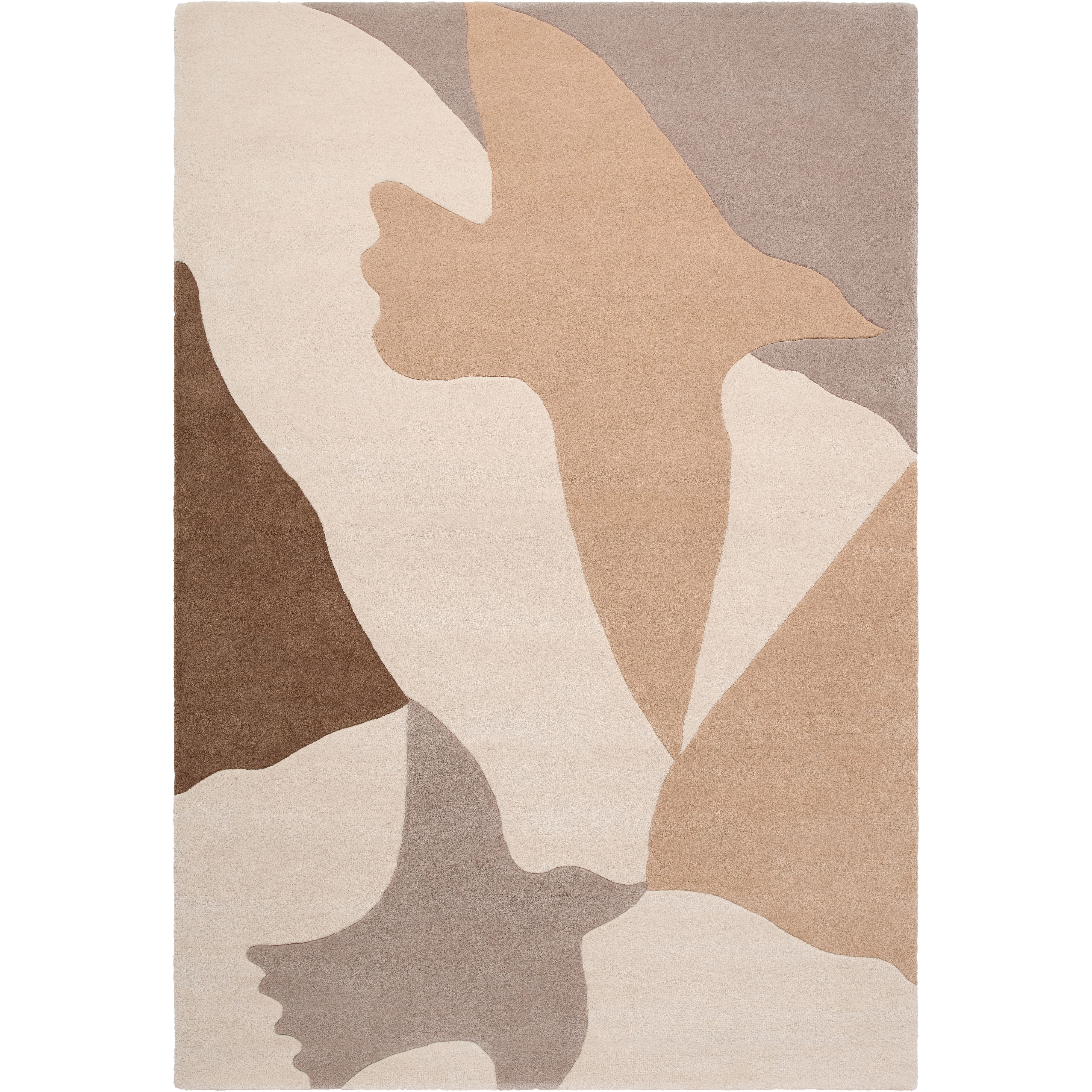 Decotique Bird matta 250x350 Cm - Mönstrade mattor Ull Beige