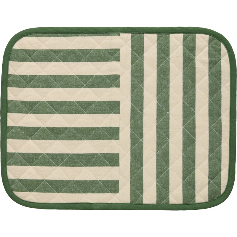 Block Stripe Bordstablett 35x45 cm, Grön