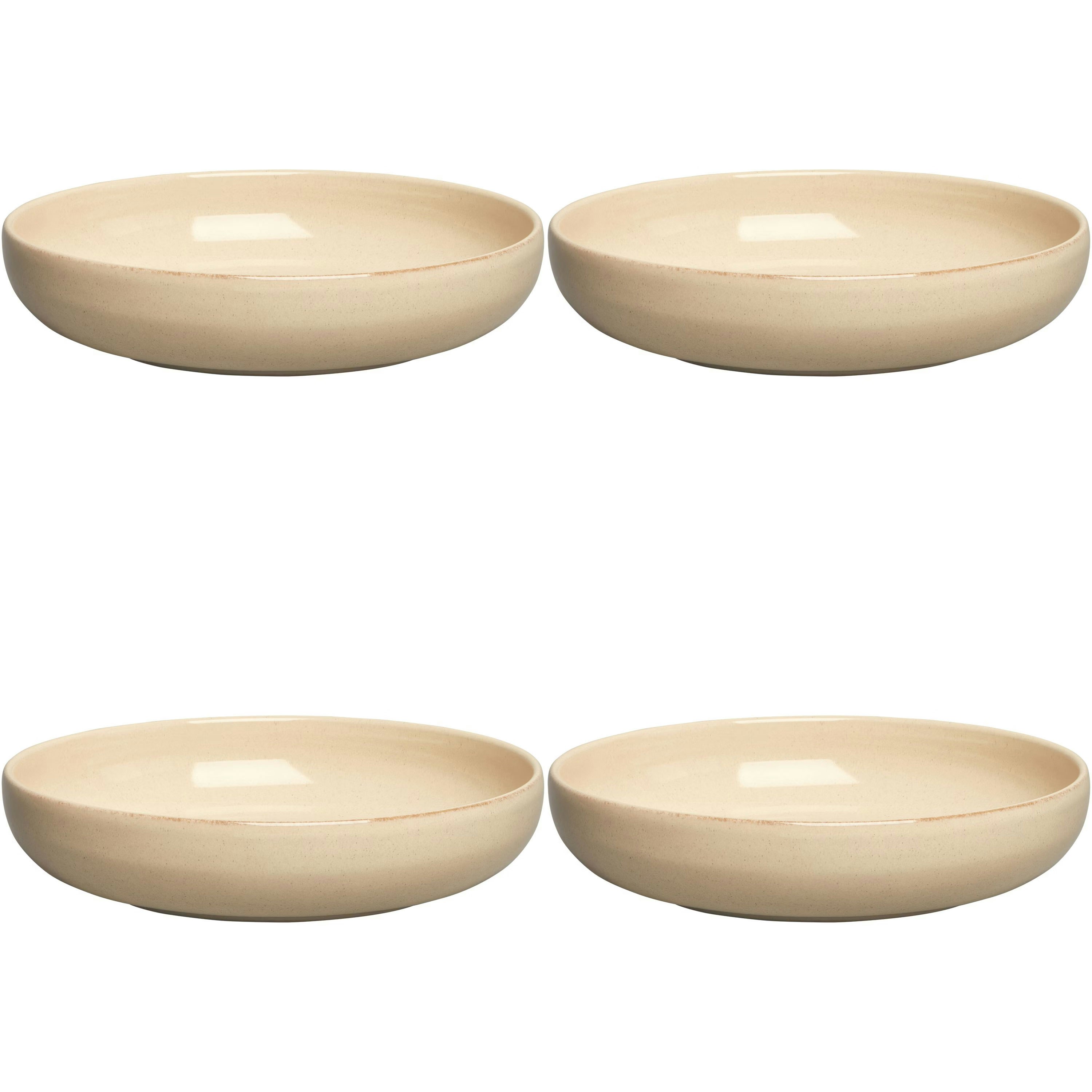 Decotique Bon Sk&aring;l 22 Cm 4-pack - Serveringssk&aring;lar Stengods Beige