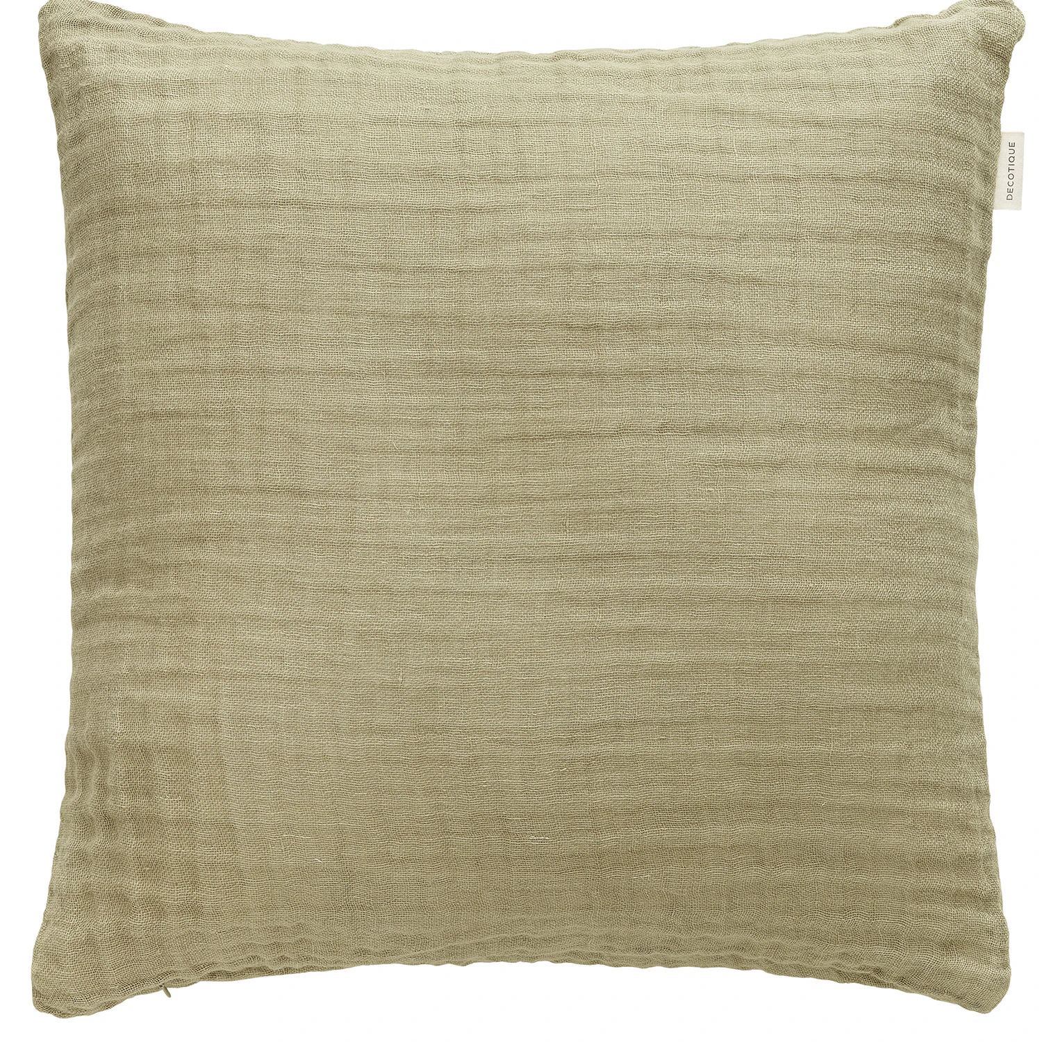 Decotique Crinkle Kudde 50x50 Cm - Prydnadskuddar & Fodral Linne Grön