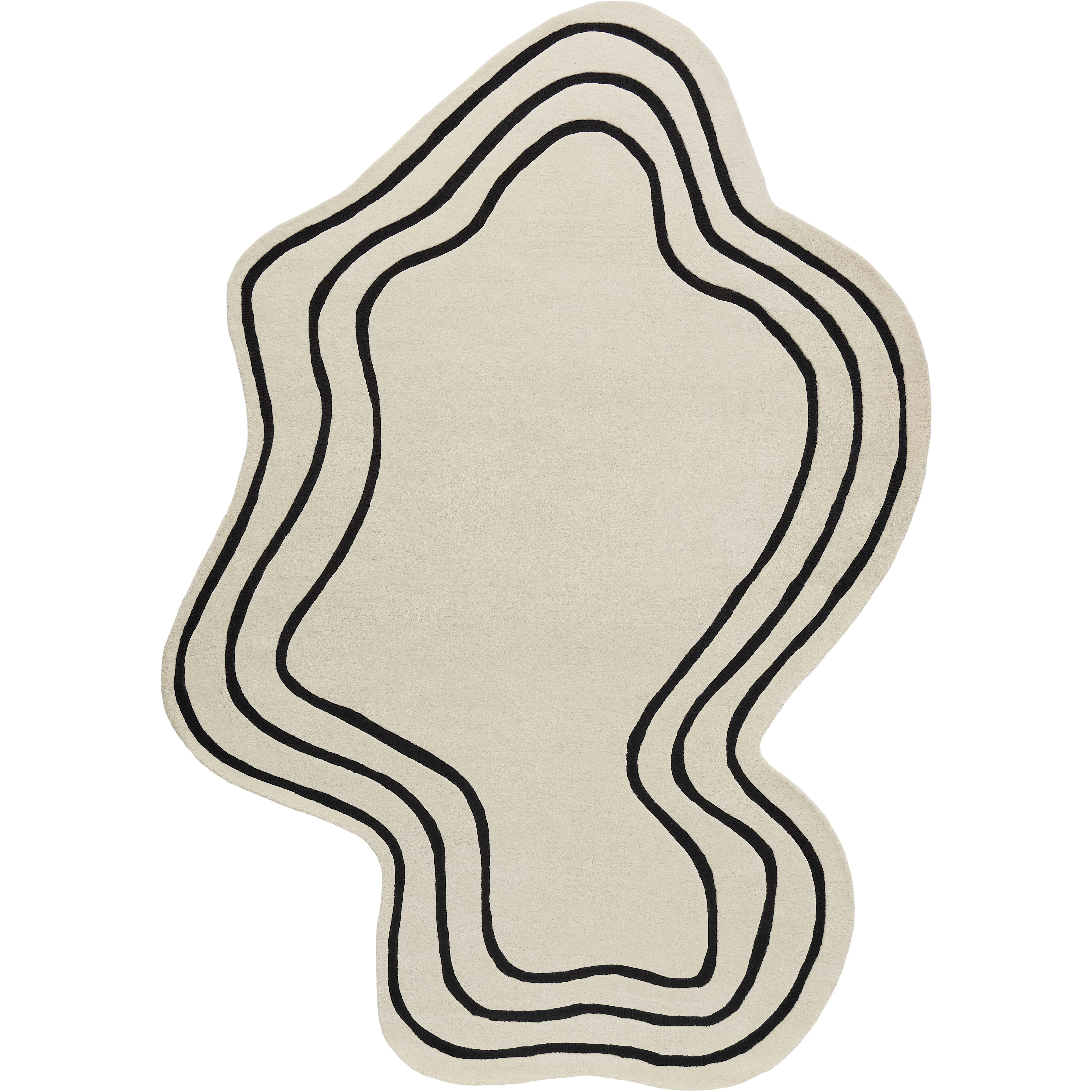Decotique Curve matta 250x350 Cm - Mönstrade mattor Ull Off-White