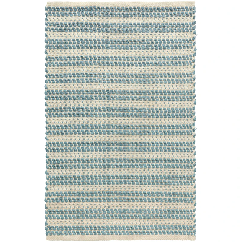 Dune Matta Återvunnen PET 60x90 cm, Dusty Blue / Off-white
