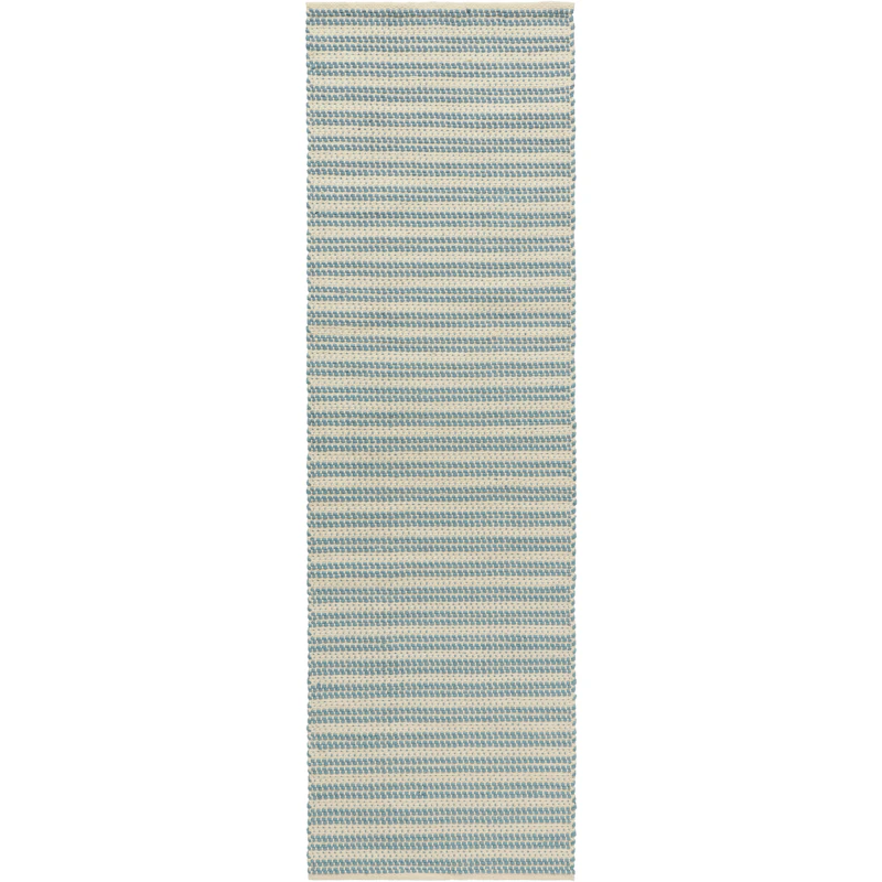 Dune Matta Återvunnen PET 75x250 cm, Dusty Blue / Off-white