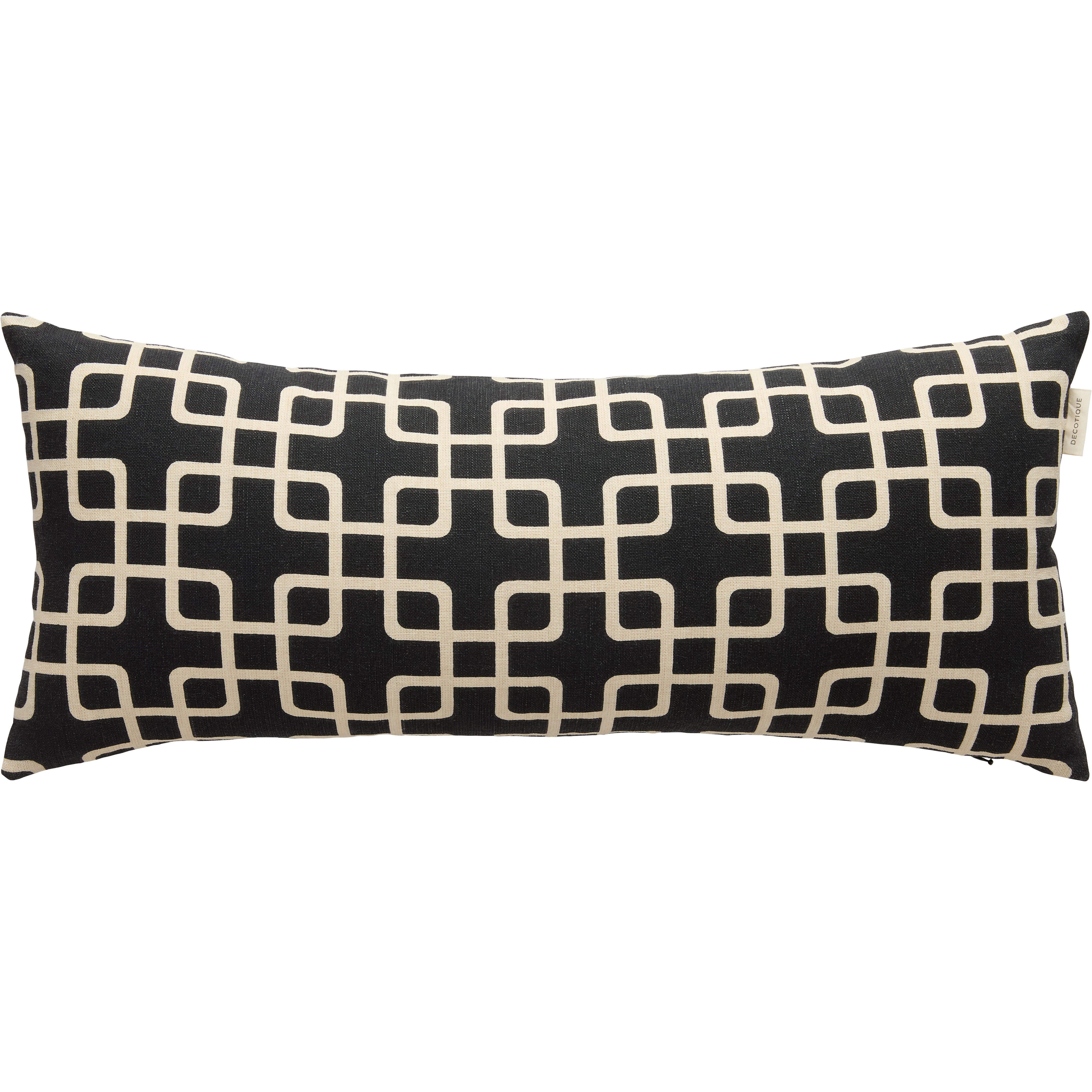 Decotique Elegance Kudde 30x70 Cm / Vit - Prydnadskuddar & Fodral Bomull Svart