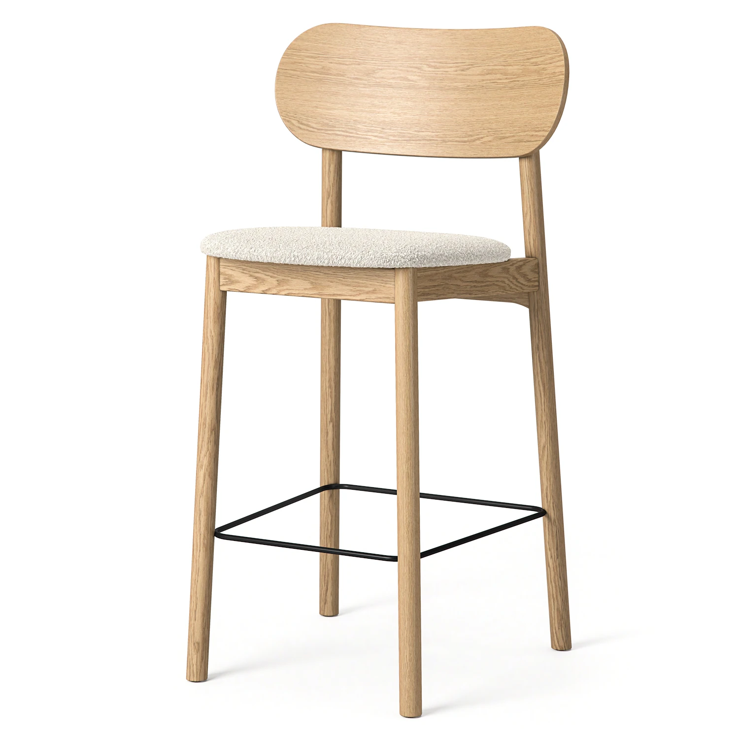 Decotique Elephant Barstol Naturlig / Vit Boucl&eacute; - Barstolar Ek