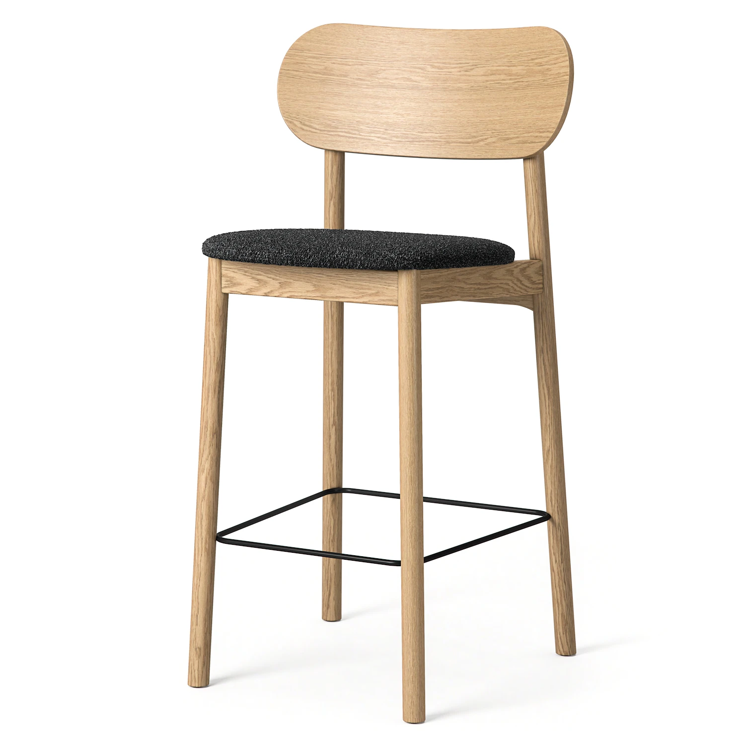 Decotique Elephant Barstol Naturlig / Antracit Boucl&eacute; - Barstolar Ek