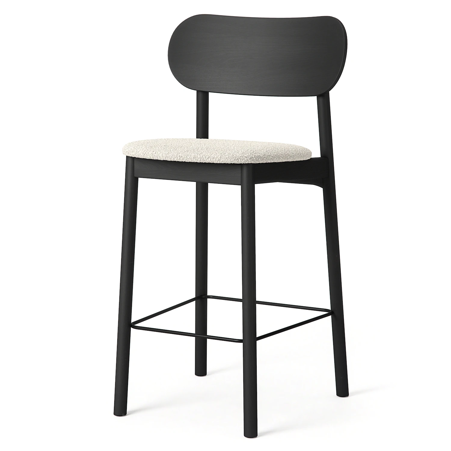 Decotique Elephant Barstol Svart / Vit Boucl&eacute; - Barstolar Ek