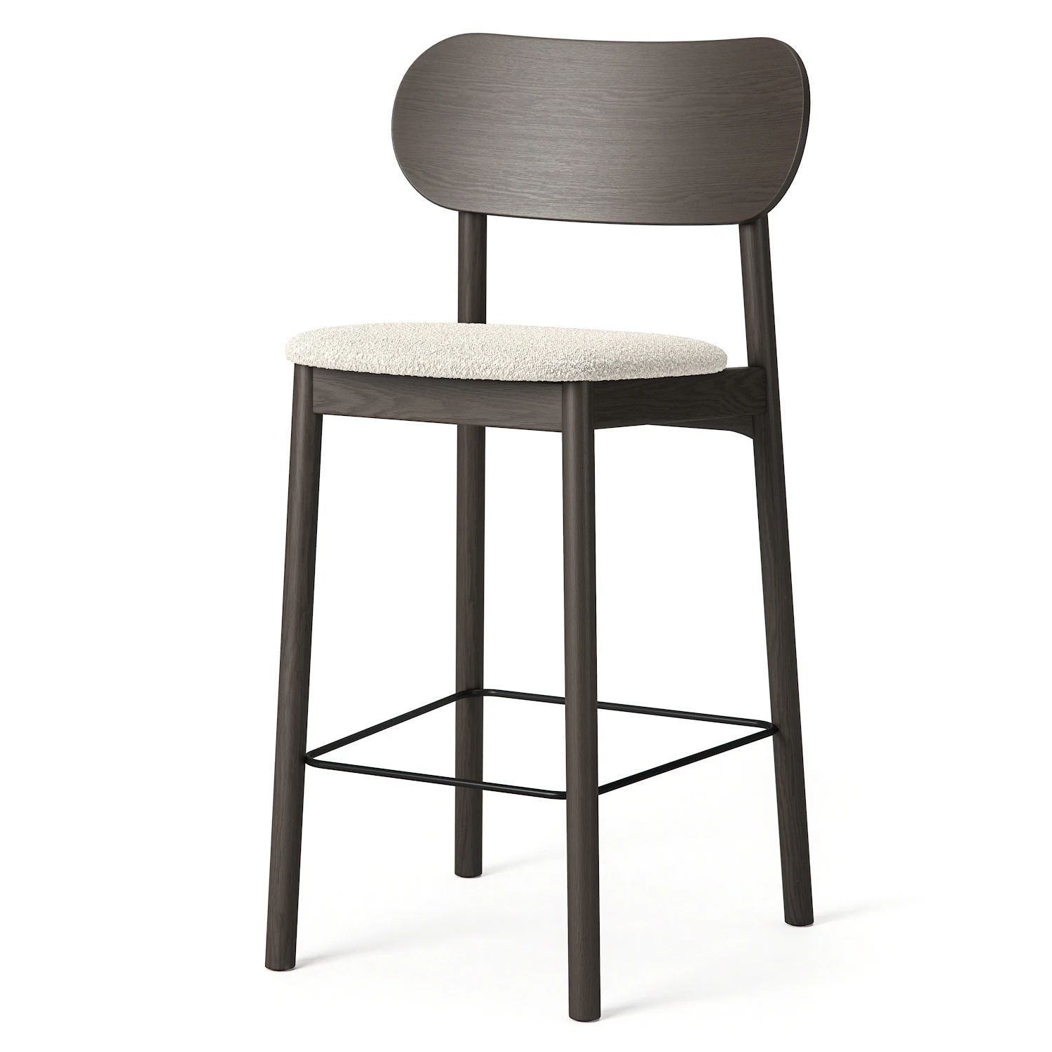 Decotique Elephant Barstol M&ouml;rk / Vit Boucl&eacute; - Barstolar Ek