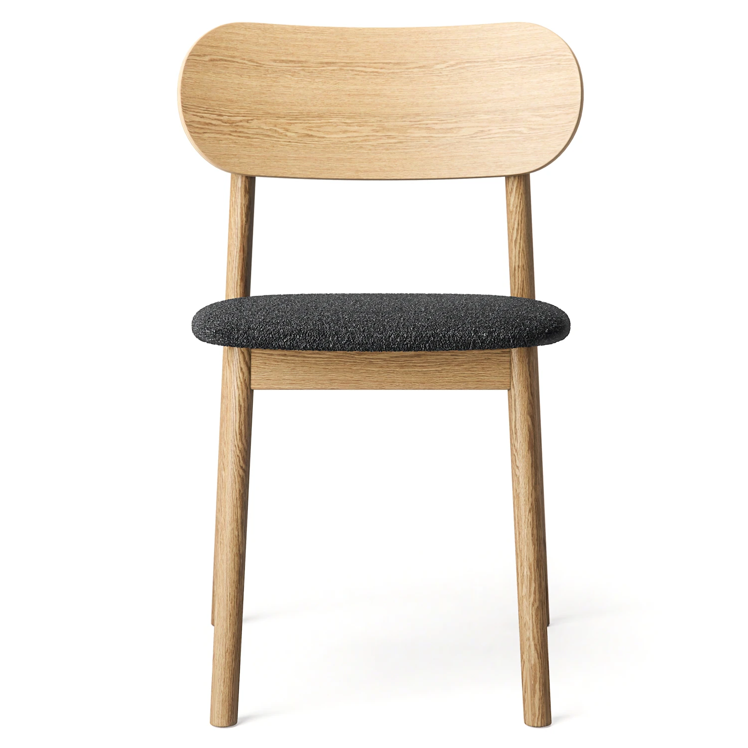Decotique Elephant Stol Naturlig Ek / Antracitfärgad Bouclé - Stolar Massiv Ek Antracit Bouclé