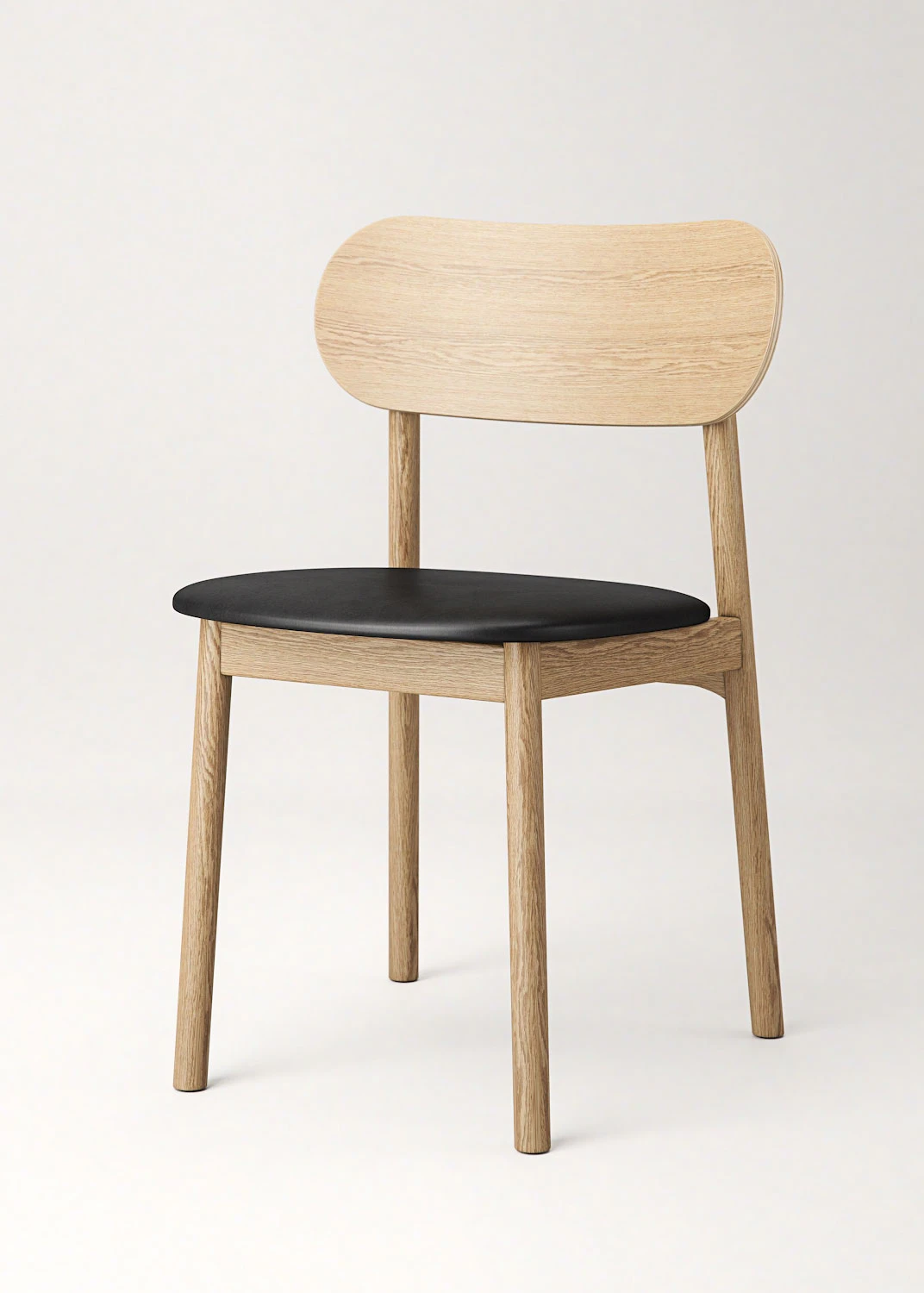 Decotique Elephant Stol Naturlig Ek /, svart läder från Decotique, bild 2