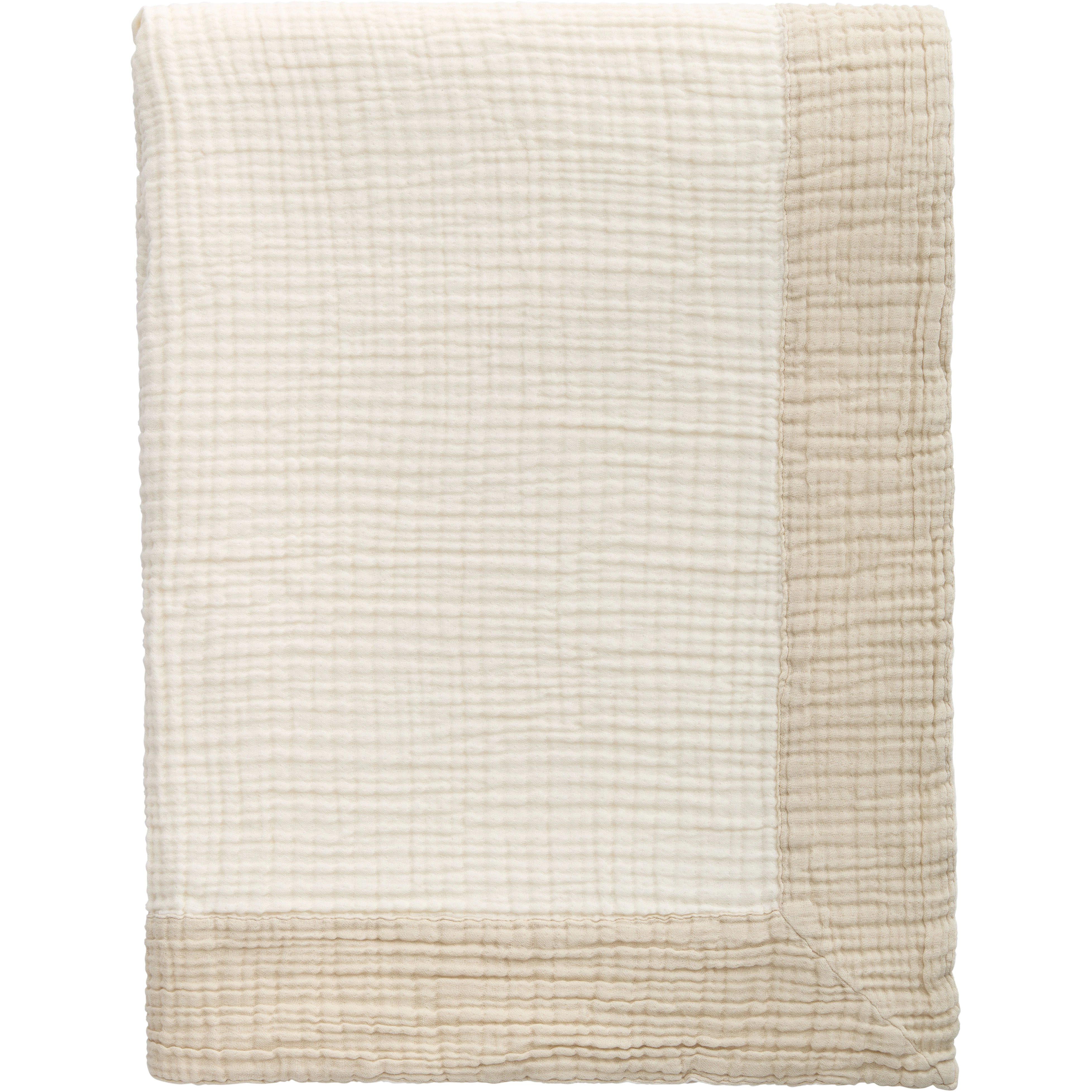 Decotique Ella Crincle Överkast 260x260 Cm - Överkast Bomull Sand