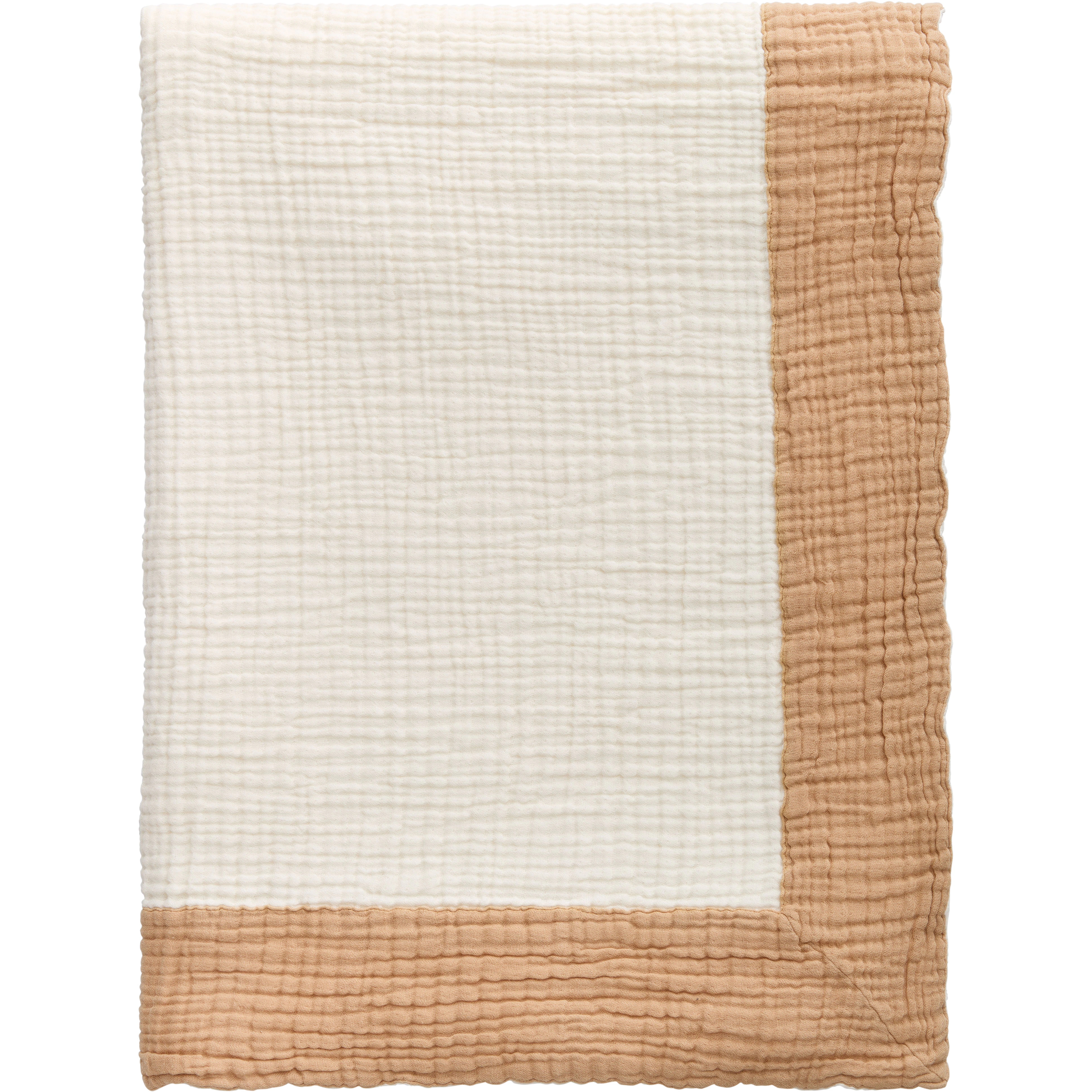 Decotique Ella Crincle Överkast 260x260 Cm - Överkast Bomull Dark Sand
