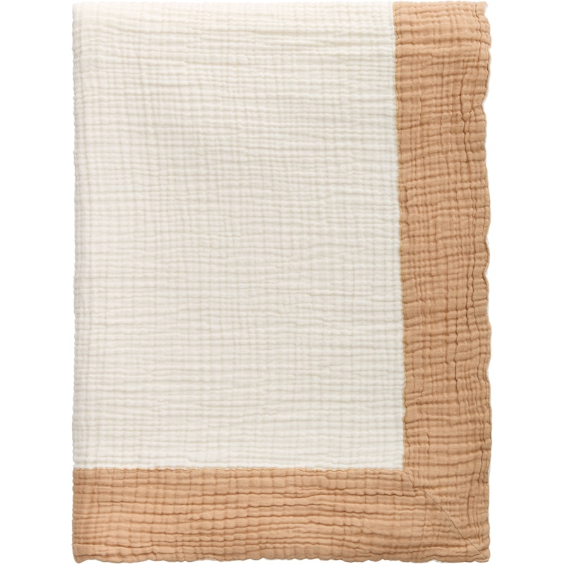 Ella Crincle Överkast 260x260 cm, Dark Sand