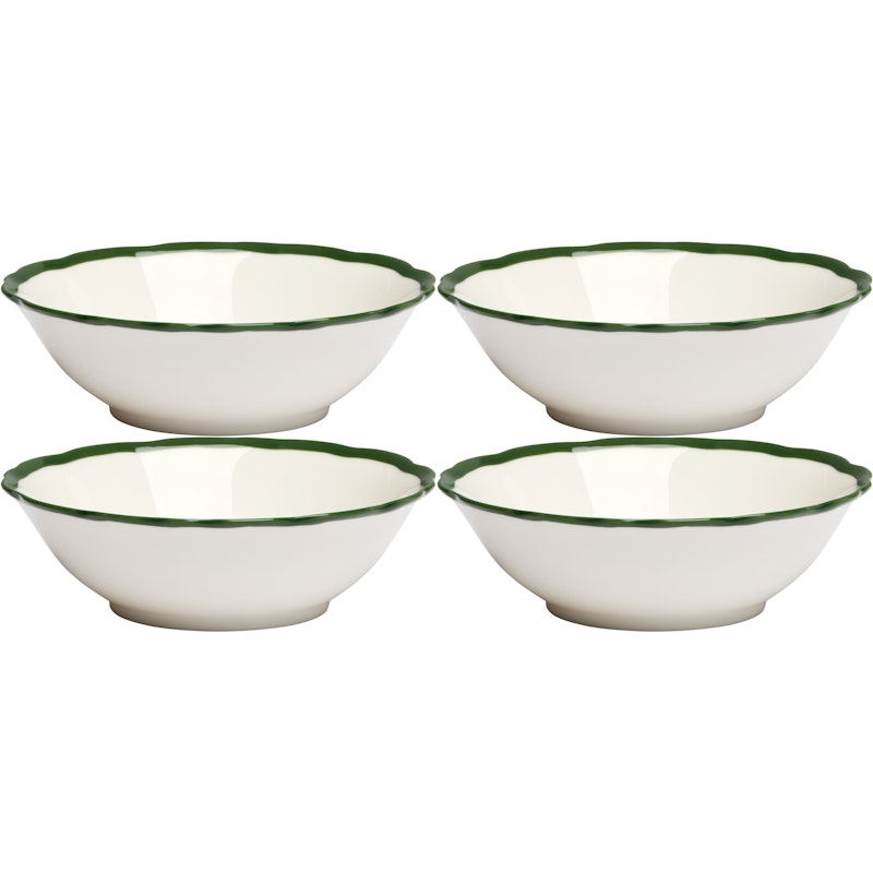 Fleur Skål 15 cm 4-pack, Mörkgrön