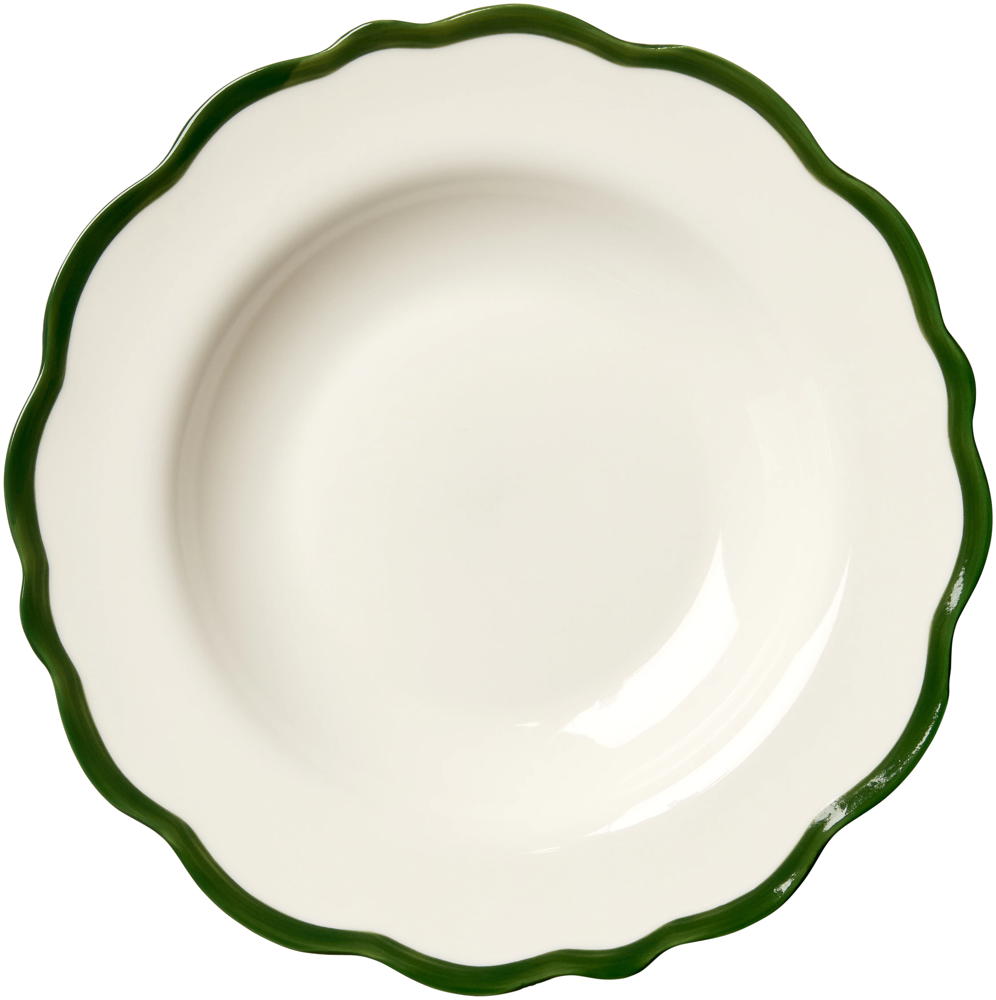 Decotique Fleur Sk&aring;l 23 Cm - Serveringssk&aring;lar Keramik M&ouml;rkgr&ouml;n