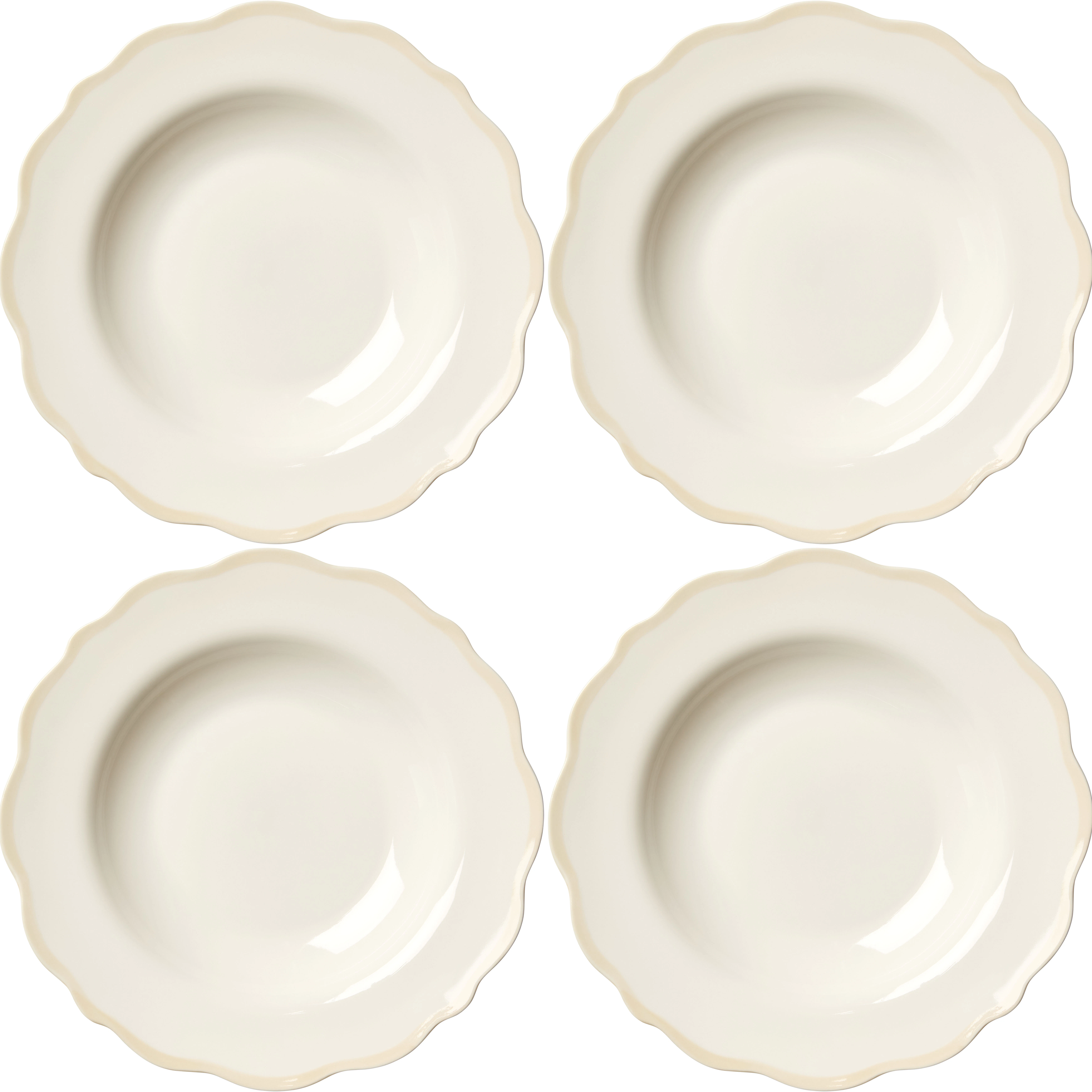 Decotique Fleur Sk&aring;l 23 Cm 4-pack - Serveringssk&aring;lar Keramik Sand