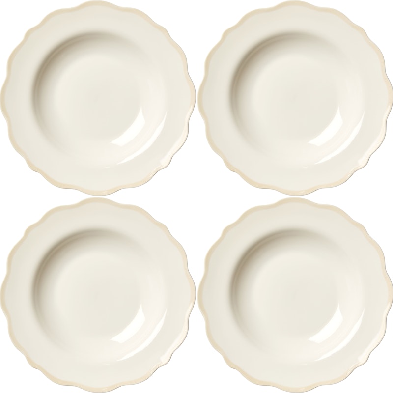 Fleur Skål 23 cm 4-pack, Sand