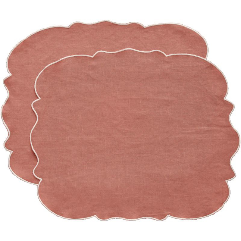Gia Bordstablett 35x45 cm 2-pack, Dusty Pink / Vit