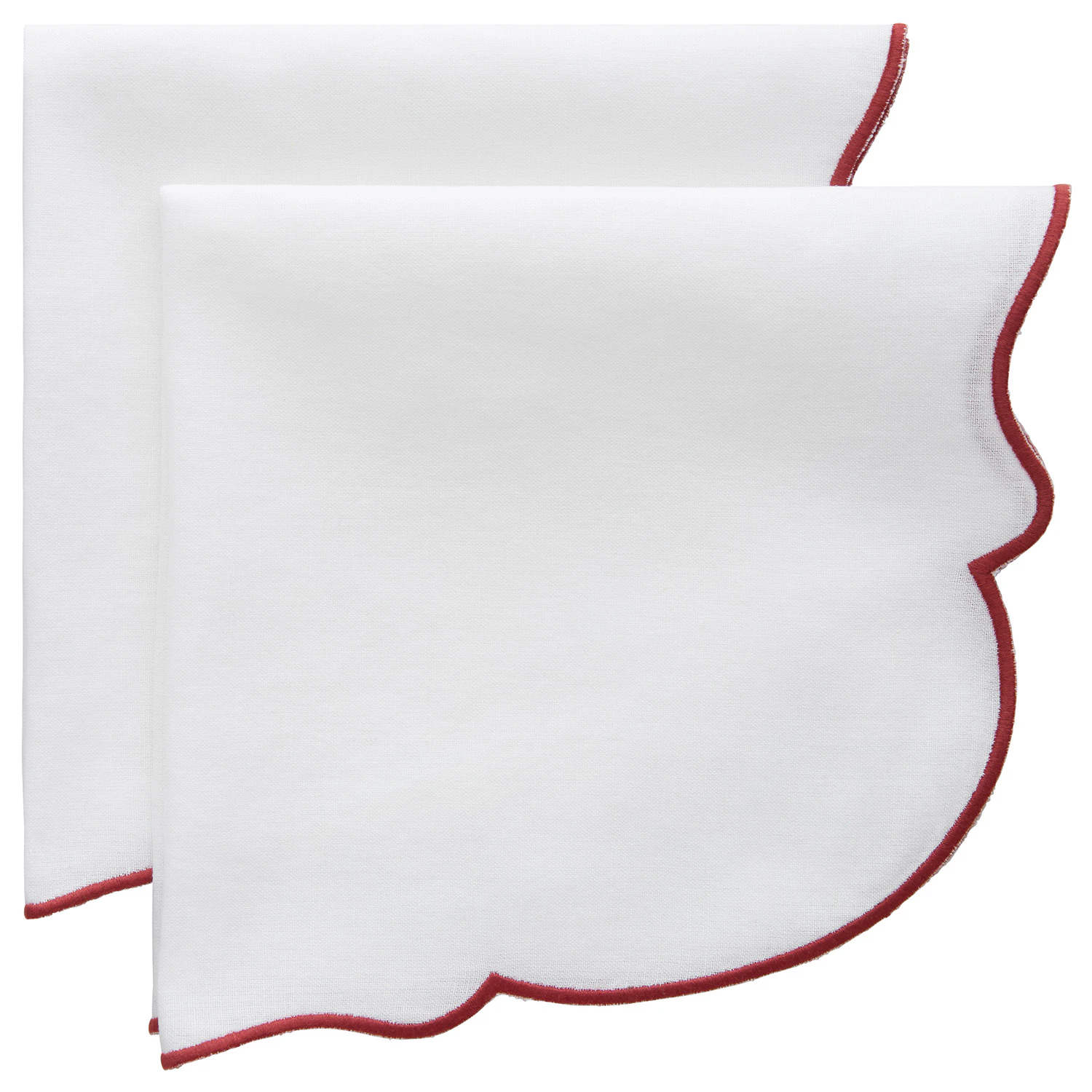 Decotique Gia Servett 45x45 Cm 2-pack / Vinröd - Servetter & Tillbehör Bomull Vit