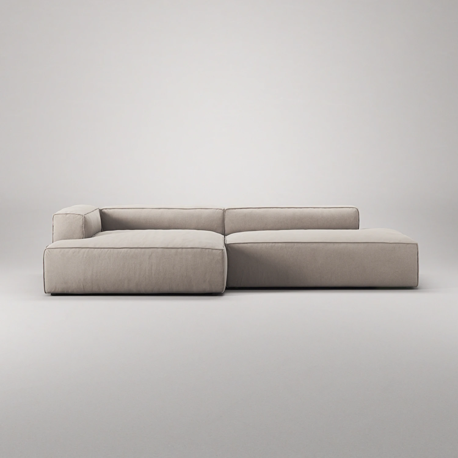 Decotique Grand 2,5-sitssoffa Öppet Avslut Höger Minetyg, sandshell beige från Decotique, bild 4