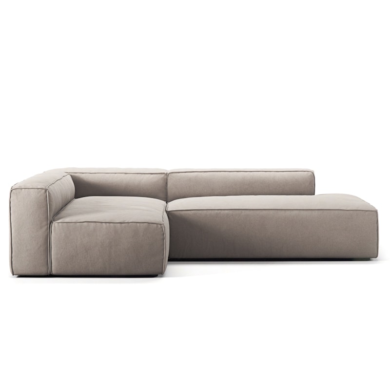 Grand Loungesoffa 3-Sits öppet avslut Höger Minetyg, Sandshell Beige