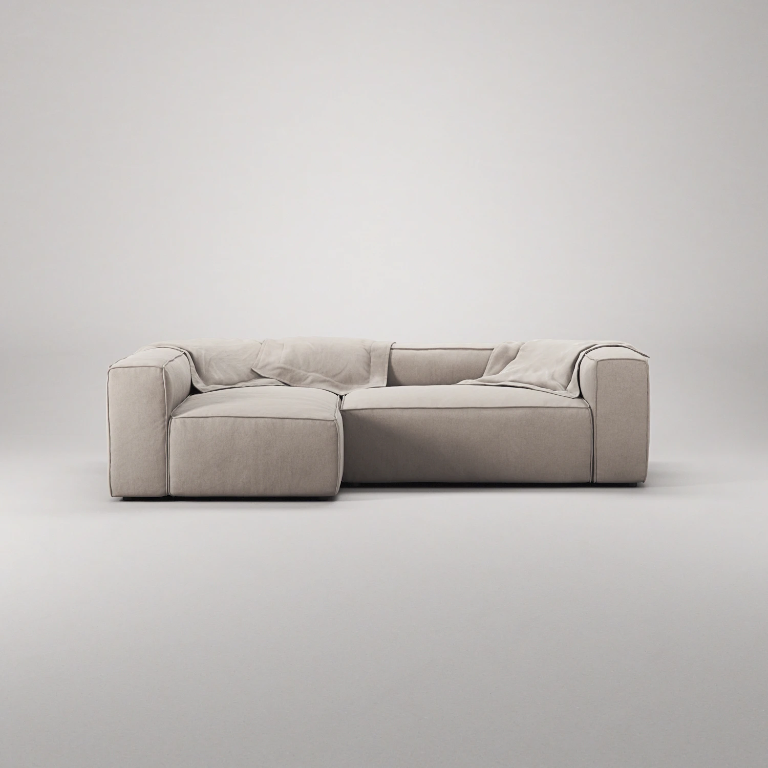 Decotique Grand 3-sitssoffa Divan Vänster, sandshell beige från Decotique, bild 6