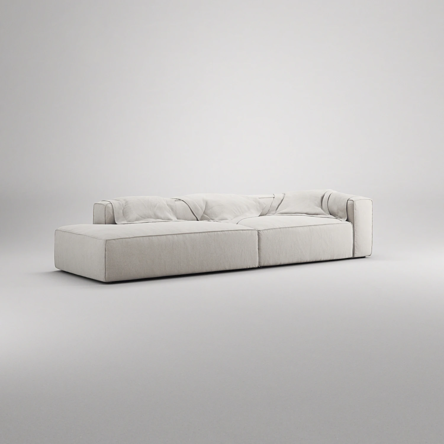 Decotique Grand 3-sitssoffa Öppet Avslut Vänster, moon white från Decotique, bild 2
